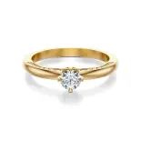 Pierścionek złoty z diamentami